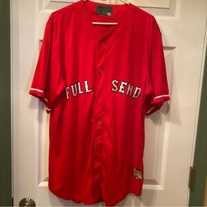 Nelk Boys Full Send Red Button-Front Jersey